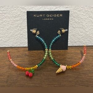Kurt Geiger Multicolor Beaded Earrings